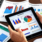**

A person reviewing sustainability reports and B Corp certifications on a tablet, with charts and graphs visualizing company impact data in the background. The scene should convey a sense of critical analysis and informed decision-making, reflecting the importance of verifying corporate social responsibility claims. Focus on a modern, professional setting.

**